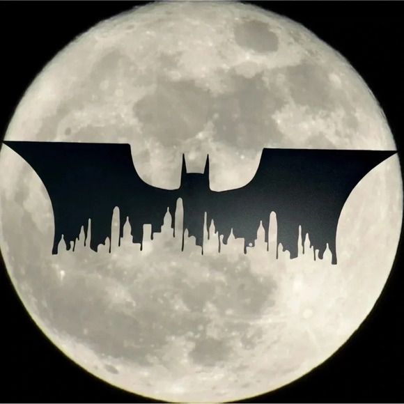 Batman x Gotham City - 16”w x 5”h Epic  Metal Wall Art - 🦇🌆 - Picture 1 of 3